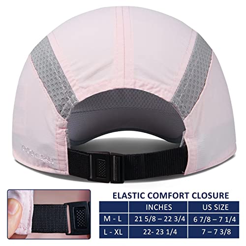 GADIEMKENSD Womens Hats Baseball Cap UPF 50+ Sun Quick Dry Lightweight Breathable Trucker Hat Outdoor Hiking Fishing Run Golf Sports A Dad Mesh Hats Reflective Running Hat Ponytail for Women Pink - Image 3