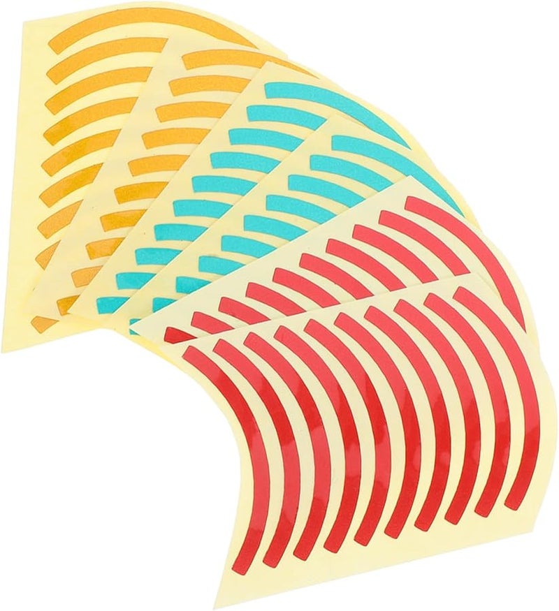 ملصقات عاكسة للسلامة لعداد الضغط 60 قطعة ملصقات خضراء وصفراء علامات صناعية - Image 1