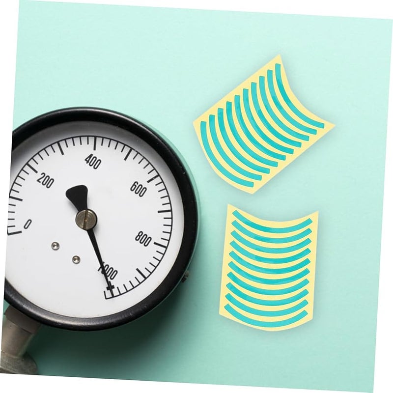 ملصقات عاكسة للسلامة لعداد الضغط 60 قطعة ملصقات خضراء وصفراء علامات صناعية - Image 5