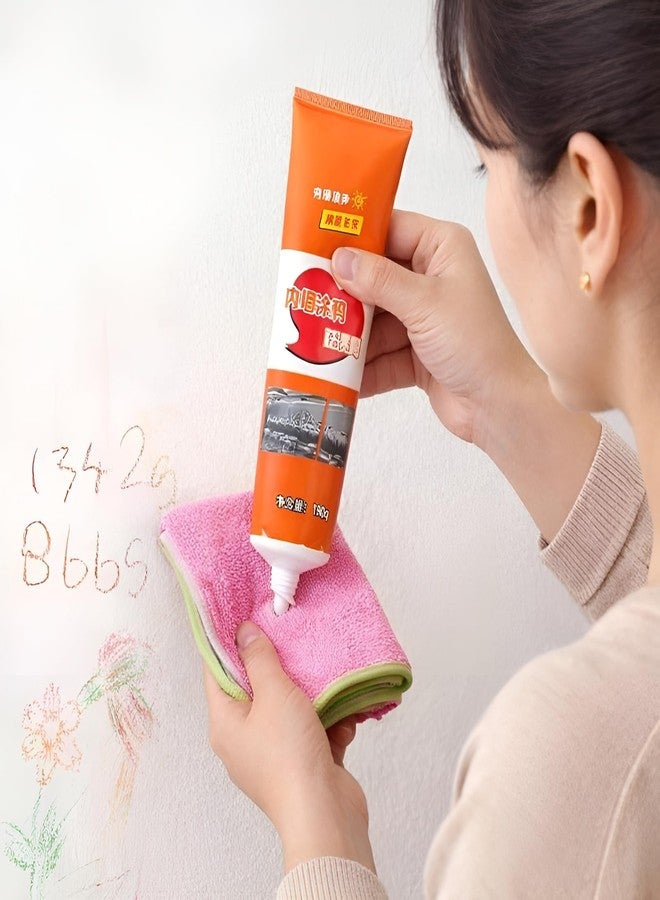 HEONAY Wall Stain Remover Cream for Walls | Multi Surface Cleaner for Paint, Tiles & Switch Boards | Removes Crayon, Marker, Ink, Oil & Kids Drawings | Safe, Non-Toxic Cleaning Paste (Pack of 1) - Image 1