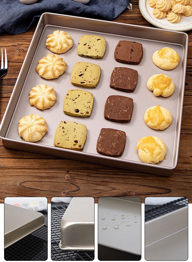 صينية خبز، غير لاصقة، مربعة لصنع الجيلي، أدوات خبز للفرن لتحميص اللحم، الخبز، باتنبرغ، البيتزا، المعجنات - Image 1