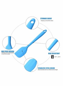 Y&D 4 Pack 11 inch Rubber Silicone Spatulas with Solid Stainless Steel Core for Cooking  - Image 3