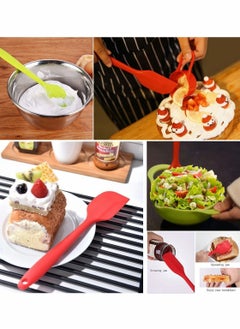 Y&D 4 Pack 11 inch Rubber Silicone Spatulas with Solid Stainless Steel Core for Cooking  - Image 5