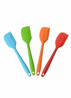 Y&D 4 Pack 11 inch Rubber Silicone Spatulas with Solid Stainless Steel Core for Cooking  - Image 1