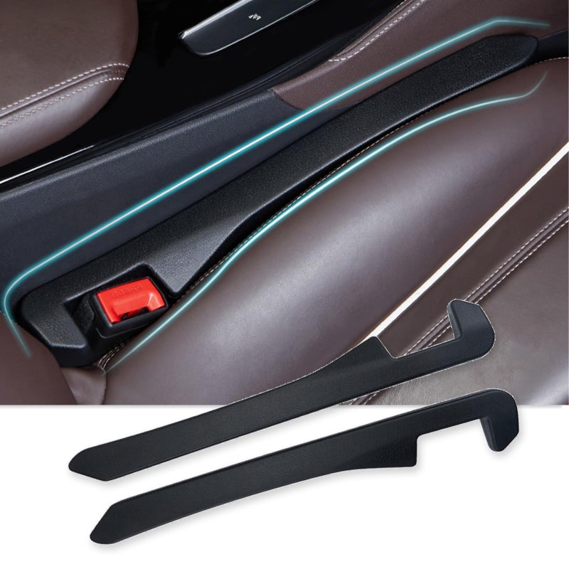 Edotim Car Seat Gap Filler Set of 2 Car Accessories Interior Organizer Seat Gap Plug Fit Sedan SUV Truck Black - Image 3