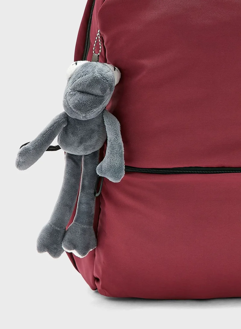 Ginger Backpack With Laptop Compartment With Bunny Charm