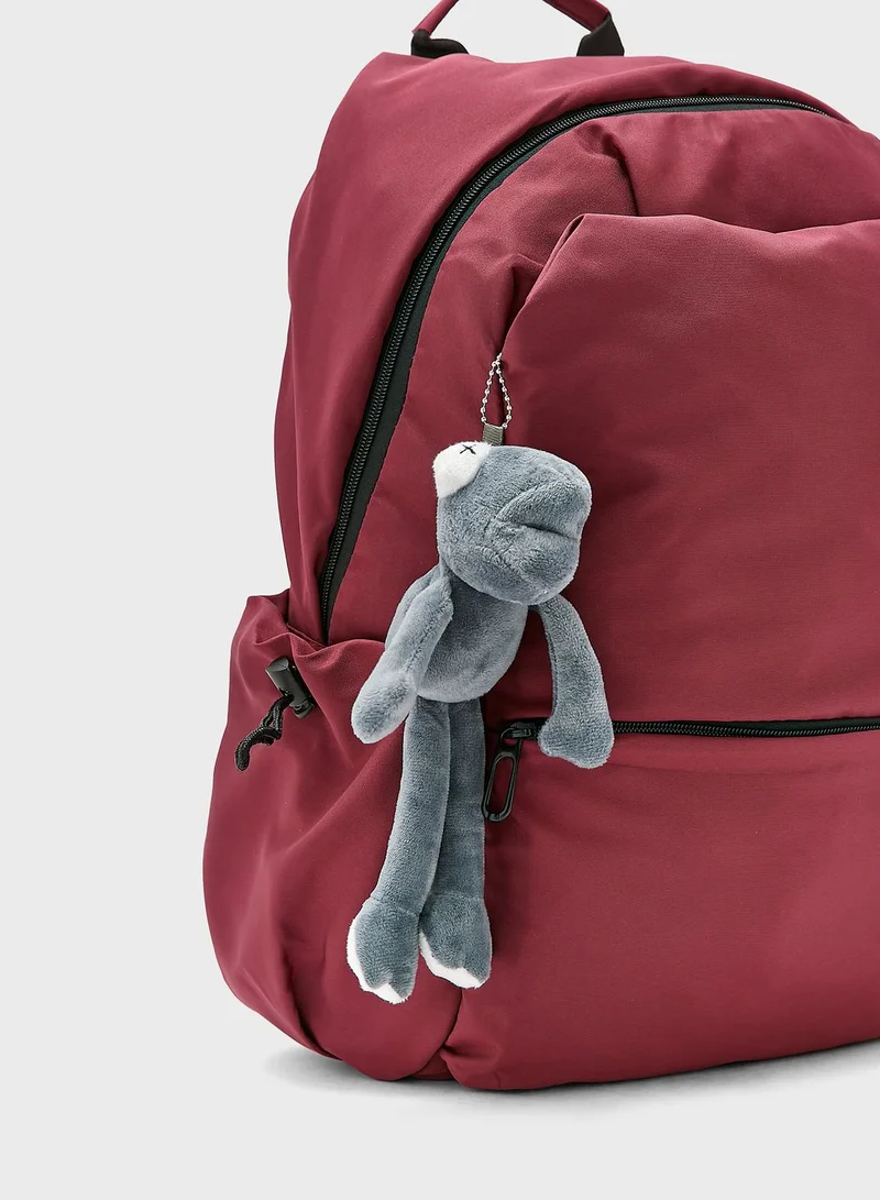 Ginger Backpack With Laptop Compartment With Bunny Charm
