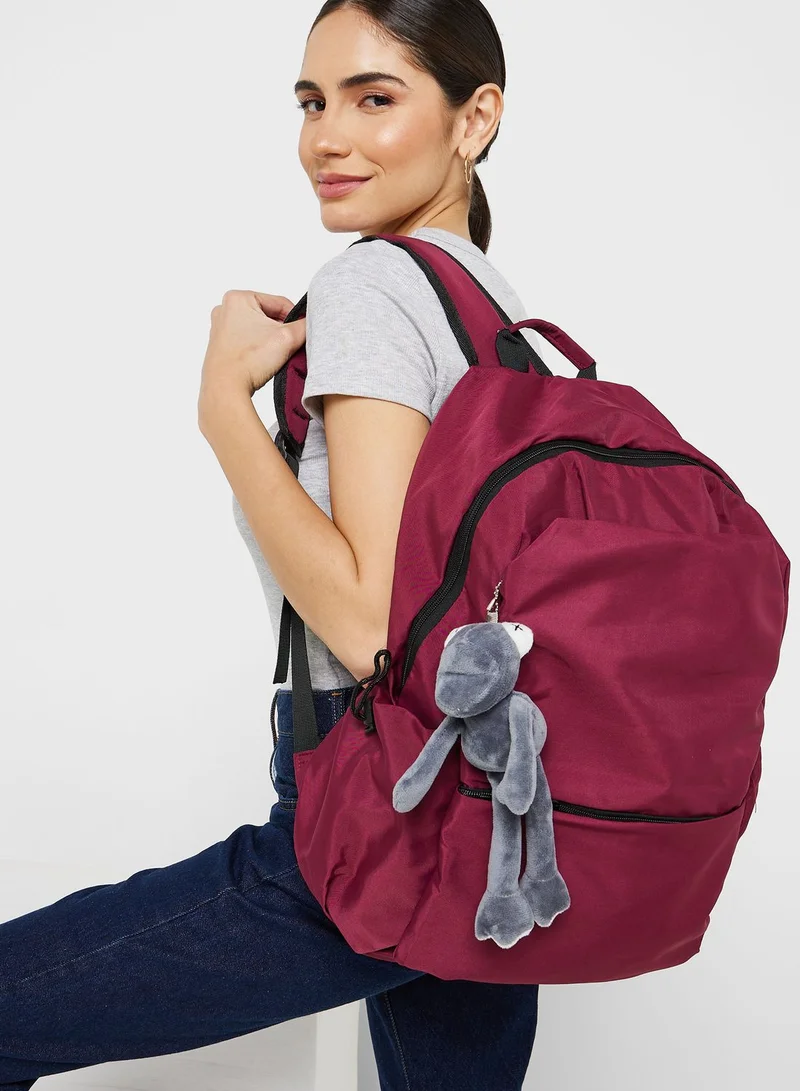 Ginger Backpack With Laptop Compartment With Bunny Charm