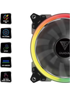 Aeolus M1 1401 RGB Case Fan 140 MM  - Compatible with All PC System - Anti-Vibration System - Rifle Bearing - 30 Lighting Effects Including White Light, Neon-Flex RGB, Multi-color, and LED off - pzsku/ZB2150B7521B965055322Z/45/_/1684332844/02c2376e-ceba-4200-9401-15c09e132a0a