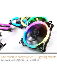 Aeolus M1 1401 RGB Case Fan 140 MM  - Compatible with All PC System - Anti-Vibration System - Rifle Bearing - 30 Lighting Effects Including White Light, Neon-Flex RGB, Multi-color, and LED off - pzsku/ZB2150B7521B965055322Z/45/_/1684332845/2d6284d3-978f-4e03-822a-58b44eaa2425