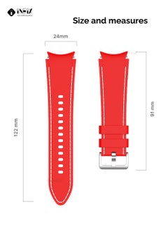 INEIX Silicone Replacement Strap For Samsung Galaxy Watch 42 mm Red  - Image 5