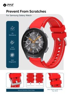 INEIX Silicone Replacement Strap For Samsung Galaxy Watch 42 mm Red  - Image 2