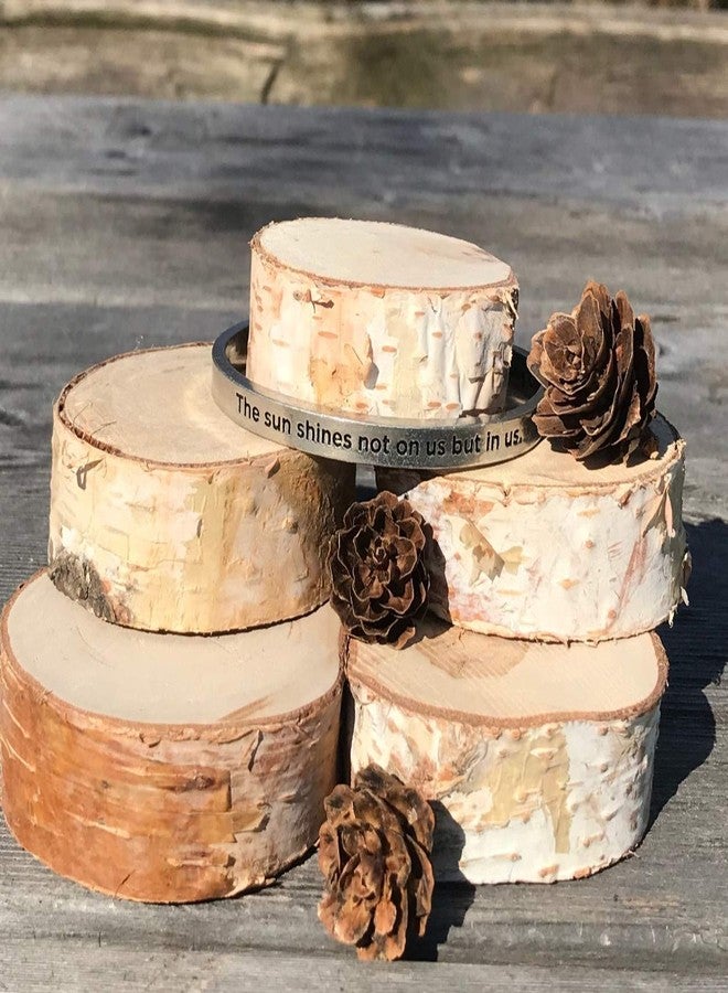 Whitney Howard Designs The Sun Shines Not On Us But In Us - John Muir Collection - Pewter Cuff for Men or Women by Whitney Howard Designs Made in USA - Image 4