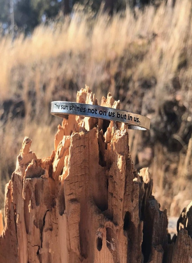 Whitney Howard Designs The Sun Shines Not On Us But In Us - John Muir Collection - Pewter Cuff for Men or Women by Whitney Howard Designs Made in USA - Image 5