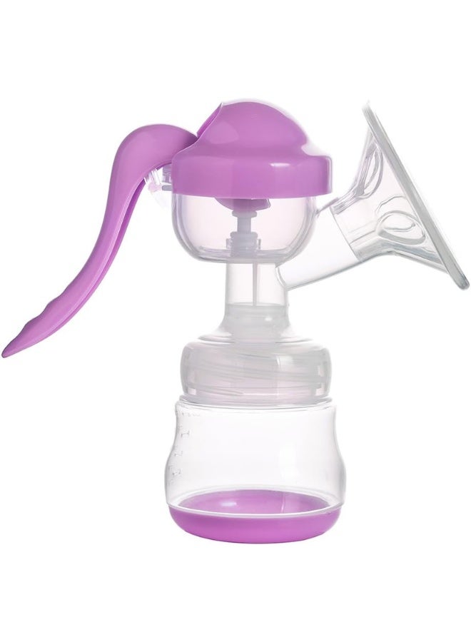 Manual Breast Pump BPA Free – Strong Suction Breastfeeding Pump with Soft Silicone Cushion, Portable Hand Pump for Nursing Mothers, Comfortable Natural Suction, Easy to Carry, Lavender - Image 4
