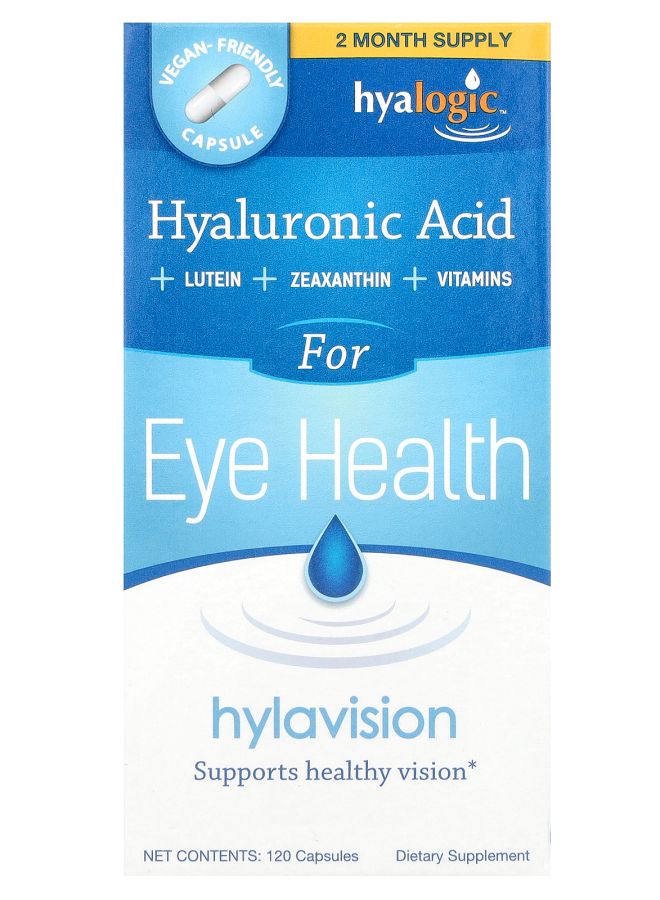 Hyalogic Hylavision Hyaluronic Acid + Lutein + Zeaxathin + Vitamins 120 Capsules
