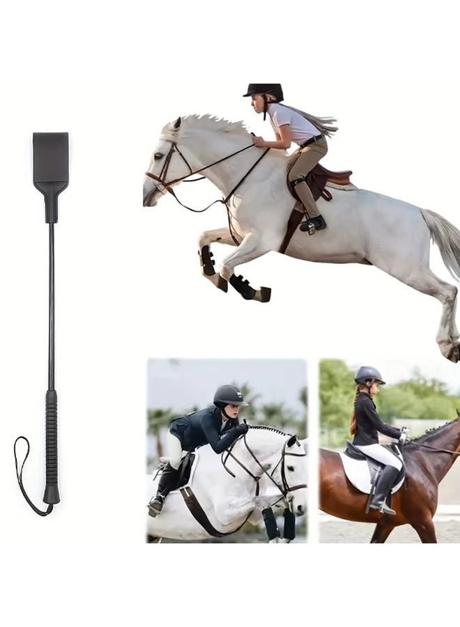 سوط ركوب أسود مريح للسائس، سوط تدريب الفروسية، تدريب الدريساج، قفز الحواجز، ركوب الخيل - Image 2