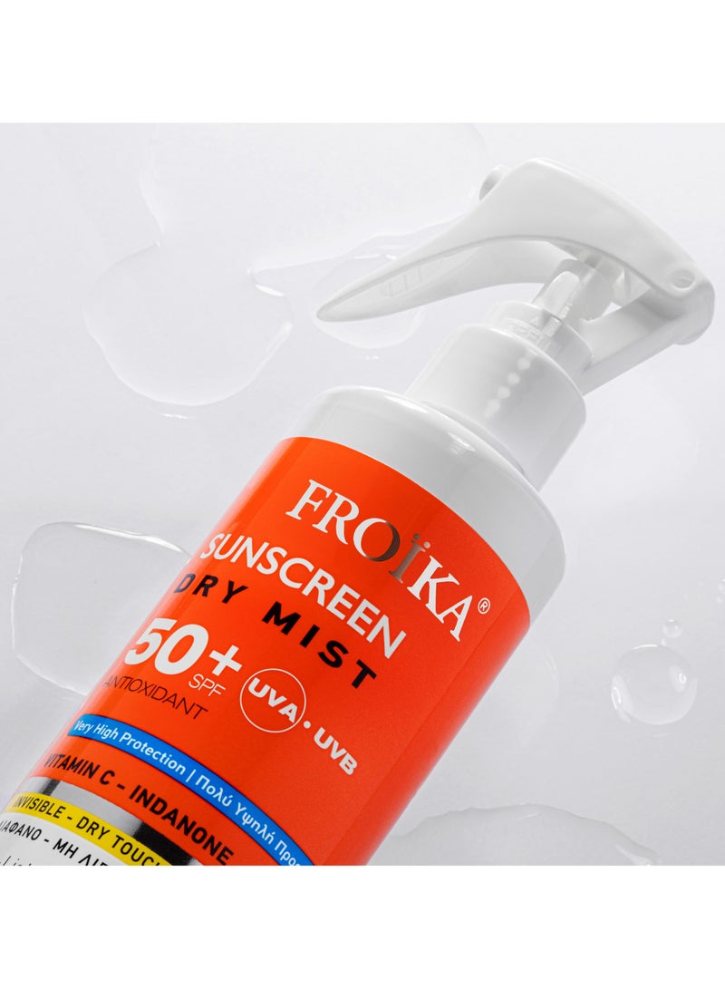 فرويكا بخاخ واقي من الشمس جاف بعامل حماية 50+ للأشعة فوق البنفسجية UVA/UVB - بخاخ جاف غير مرئي، حماية عالية، 250 مل - Image 2