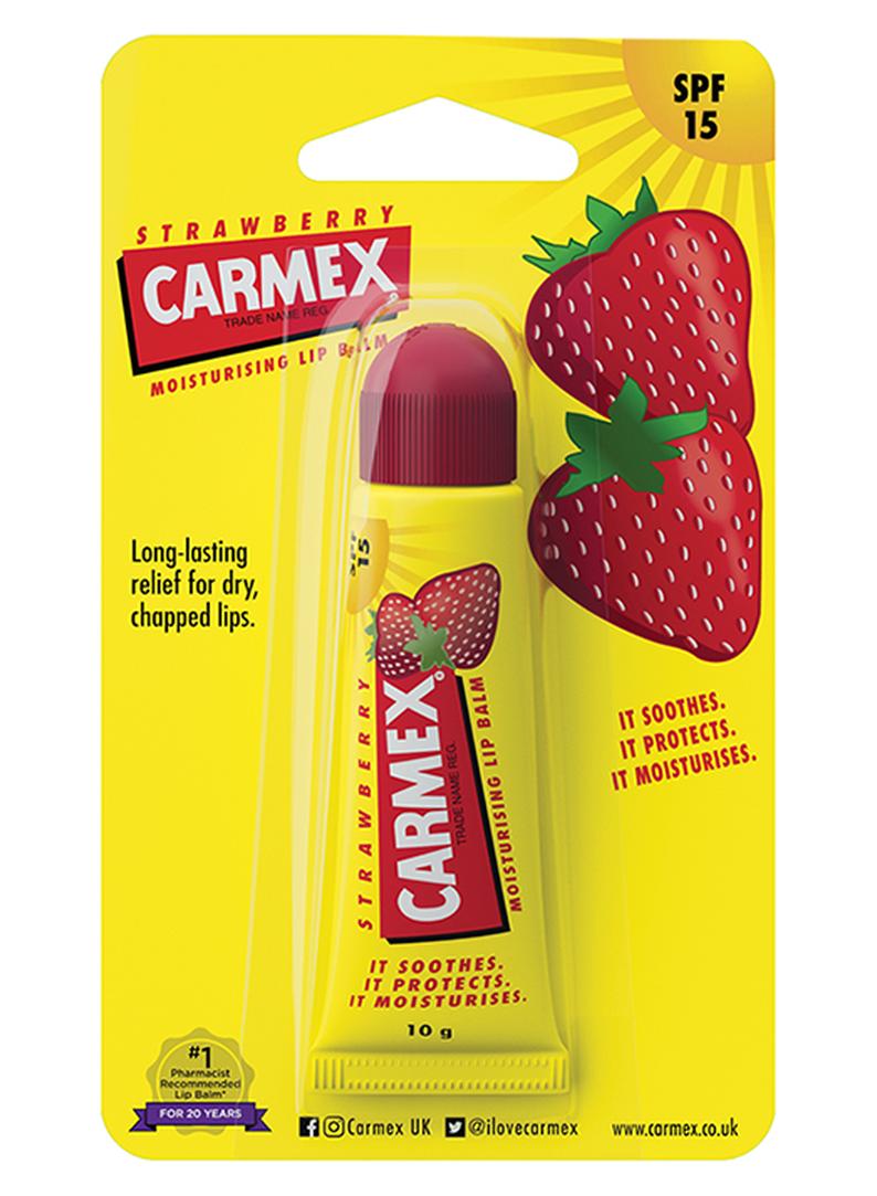 CARMEX Original Lip Balm Tube 10grams & Peach & Mango Lip Balm Tube 10grams & Strawberry Lip Balm Tube 10grams Bundle - Image 4