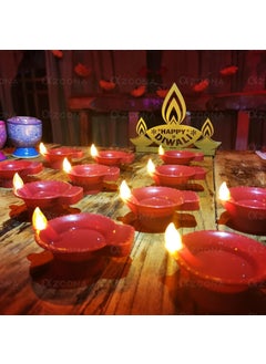 AZCONA IMPEX AZCONA IMPEX 6 Pcs Water Sensor Diya Lights Electric Flameless Smokeless LED Diyas EcoFriendly Led Diyas Candle Warm Ambient Lights for Home Decor Diwali Festivals DecorationChristmasNew 6  - Image 1