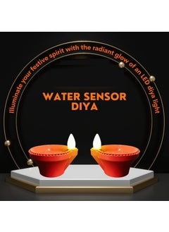AZCONA IMPEX AZCONA IMPEX 6 Pcs Water Sensor Diya Lights Electric Flameless Smokeless LED Diyas EcoFriendly Led Diyas Candle Warm Ambient Lights for Home Decor Diwali Festivals DecorationChristmasNew 6  - Image 5