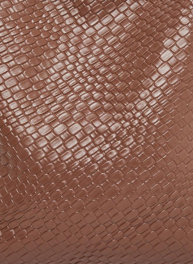 Styli Textured Shoulder Bag with Snap Closure - Image 3