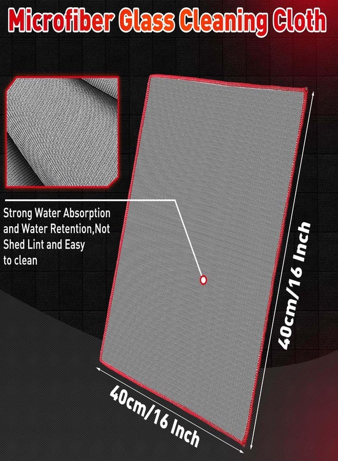 Maxcheck 24 Pack Microfiber Glass Cleaning Cloths 16 x 16 Inch Bulk Glass Polishing Cloths Reusable Microfiber Towels for Car Detailing, Cleaning Business, Kitchen Home Dusting(Grey) - Image 2