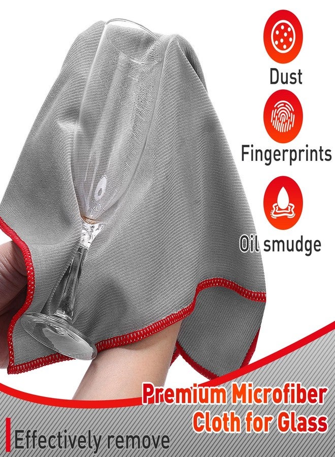 Maxcheck 24 Pack Microfiber Glass Cleaning Cloths 16 x 16 Inch Bulk Glass Polishing Cloths Reusable Microfiber Towels for Car Detailing, Cleaning Business, Kitchen Home Dusting(Grey) - Image 4