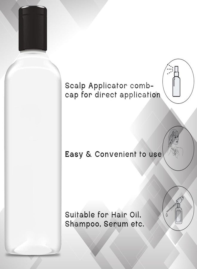 JOYUS 200ml Squeeze Bottle with Flip Top Cap, Empty BPA-Free Refillable Container For Shampoo, Lotions, Liquid Soap, Creams, Liquid Cosmetic Travel Size Transparent Bottle, Black Cap, Set of 24 - Image 5