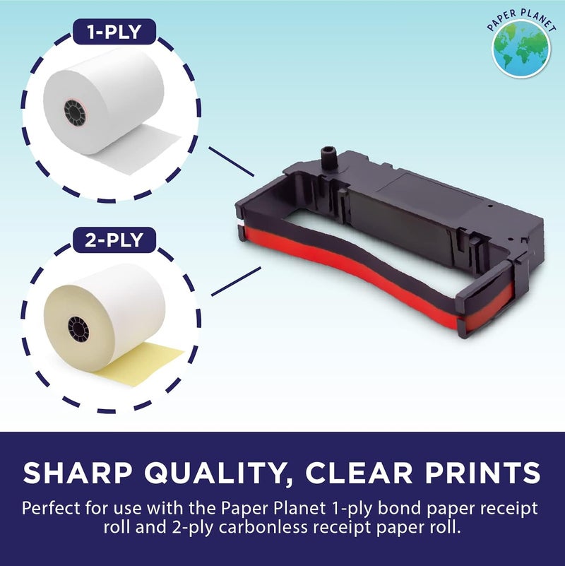 PaperPlanet Paper Planet Replacement Red and Black Ink Printer Ribbon for Clover Kitchen Printer (Star SP700 Kitchen Receipt Printer) | Compatible with Star SP-700BR, RC-700BR, SP-712, SP-742 | 10 Ink Ribbons - Image 4