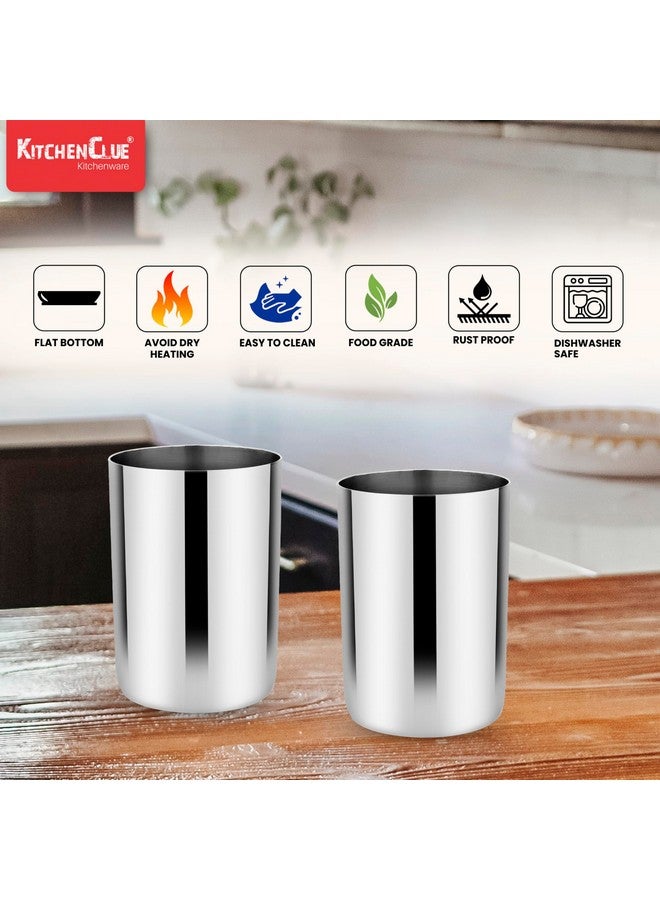 KITCHEN CLUE Heavy Guage Stainless Steel Tree Printed Designer Tumbler Set of 6 Pcs - Drinking Water Juice Glass for Home Kitchen I Glossy Finish I Compact Size I Stackable I Eay to Store - Image 4
