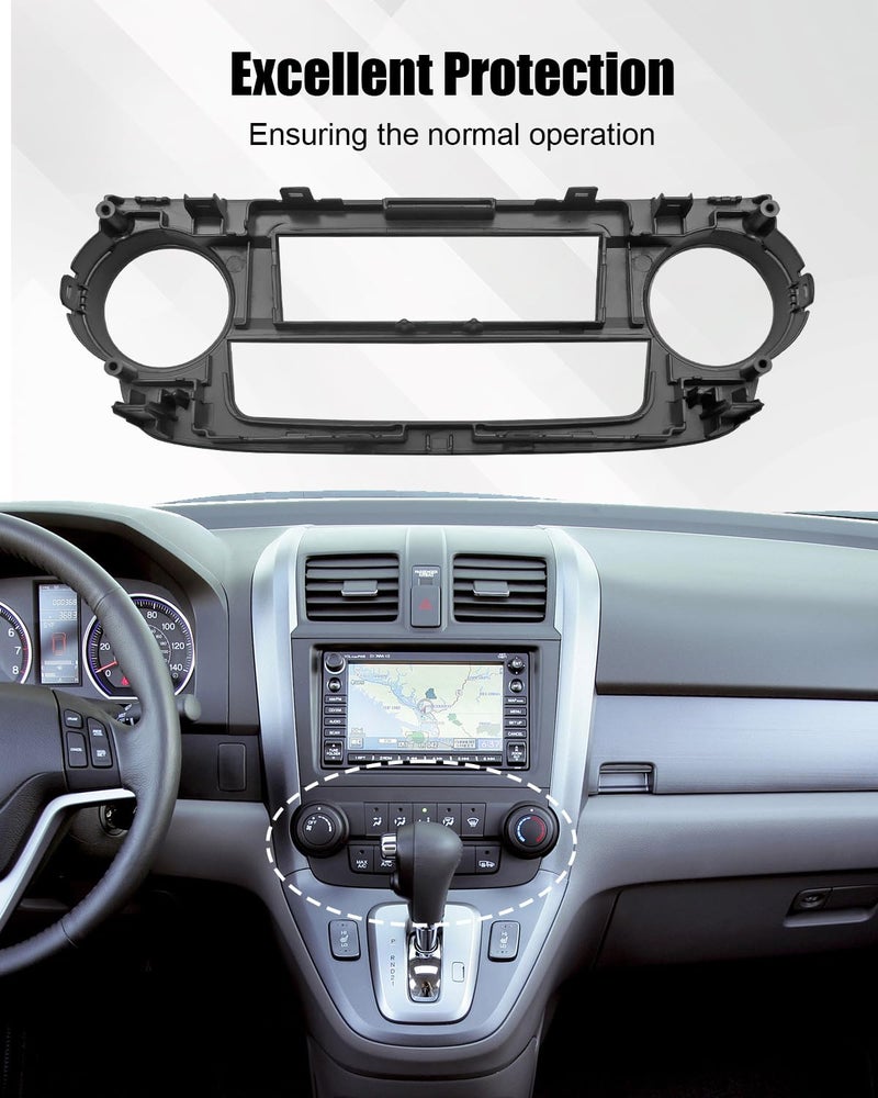 QAGGUM Dash HVAC Control Panel Fit for Honda CR-V CRV 2007-2009, A/C Air Conditioning Replacement Panel Replace 79501-SWA-A01ZA AC Bezel - Image 3