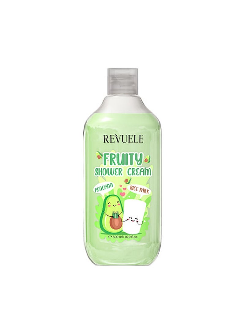 REVUELE Fruity Shower Cream with Avocado And Rice Milk 500ml
