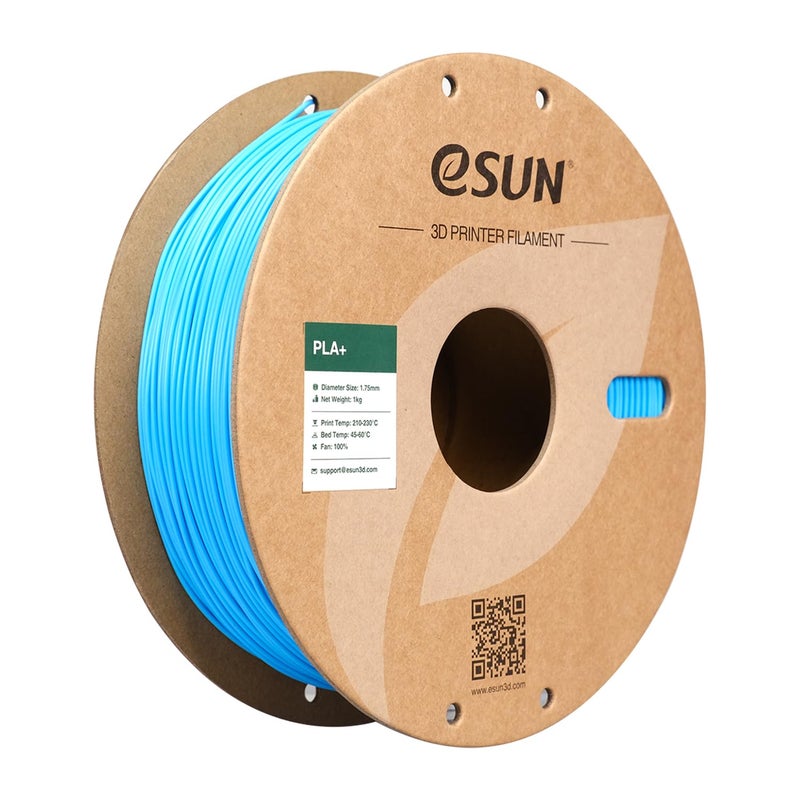 eSUN PLA+ Filament 1.75mm, 3D Printer Filament PLA Plus, Dimensional Accuracy +/- 0.03mm, 1KG Spool (2.2 LBS) 3D Printing Filament for 3D Printers, Light Blue - Image 1