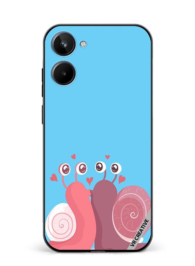VR CREATIVE Protective Case Cover For Realme 10 Love Snail Design Multicolour - Image 1