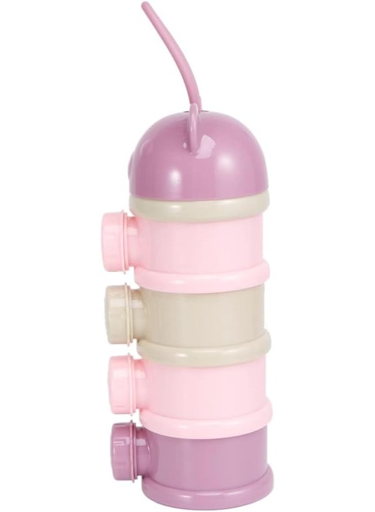 2PCS 4-Layer Baby Formula Dispenser Container – Portable Milk Powder Storage Box for Travel, Stackable Milk Powder Pots & Snack Organizer for Infants and Toddlers - Image 2