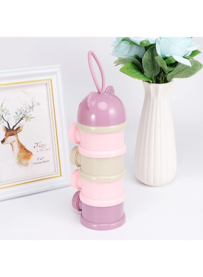 2PCS 4-Layer Baby Formula Dispenser Container – Portable Milk Powder Storage Box for Travel, Stackable Milk Powder Pots & Snack Organizer for Infants and Toddlers - Image 4