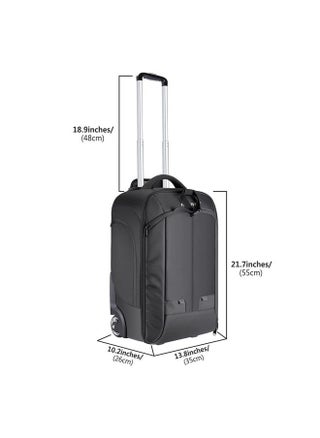 2-in-1 Convertible Wheeled Camera Backpack, Rolling Luggage Case with Telescopic Handle and Anti-Shock Dividers for DSLR Cameras, Lenses, Hoods, Strobes, Tripod, and Other Accessories - pzsku/ZB215B05CB6FE459818FDZ/45/_/1686663599/f12be49a-2a31-4fa0-b7a3-10b230b6f68c