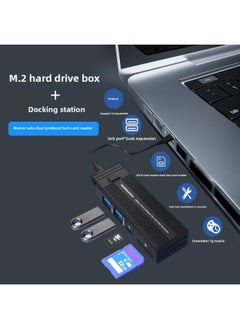 Generic Research And Vietnam Home Car Office Docking Station NVME Dual Protocol Reading M.2 Multi-function HUB Hard Disk Box-Capacity:256GB  - Image 2
