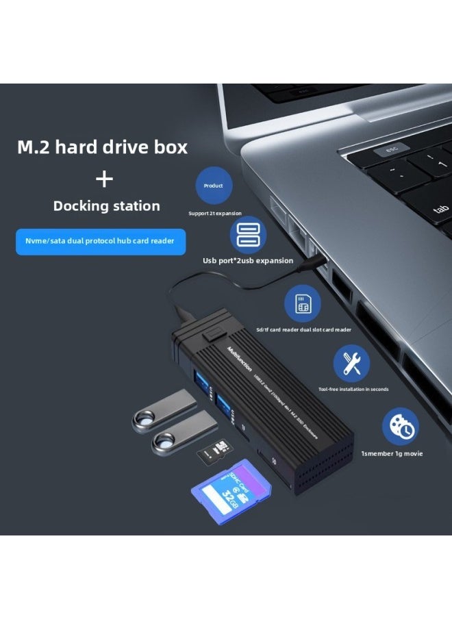 Generic - Research And Vietnam Home Car Office Docking Station NVME Dual Protocol Reading M.2 Multi-function HUB Hard Disk Box-Capacity:256GB - Image 1