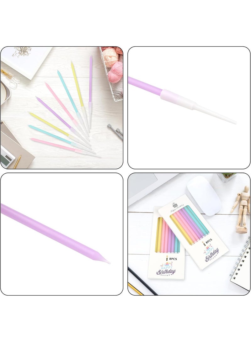 24PCS Long Stem Birthday Candles with Base for Home, Weddings, Birthday Parties and Home Decor, Birthday Gift, 5.4 Inches Tall（Candy Colors） - Image 2