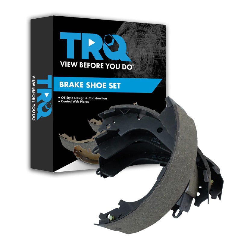 TRQ Rear Brake Shoes Compatible with 20092013 Chevrolet Silverado 1500 GMC Sierra 1500