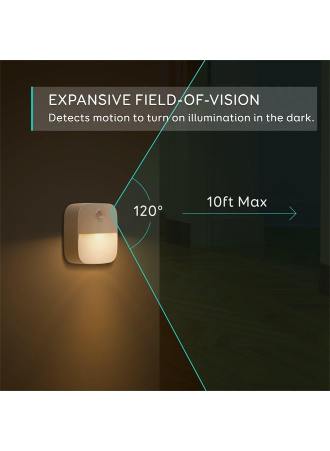 هومستر 3 حزمة كفاءة الطاقة عصا على ضوء الليل، دافئ أبيض LED، استشعار الحركة، لغرفة النوم، الحمام، المطبخ، الممر، الدرج - Image 3