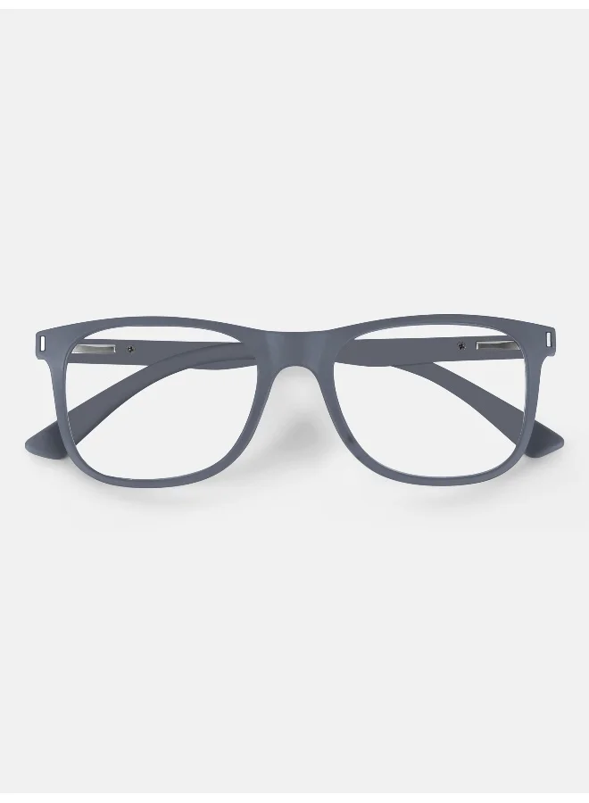 Woggles Noir Grey Square Blue Screen Glasses