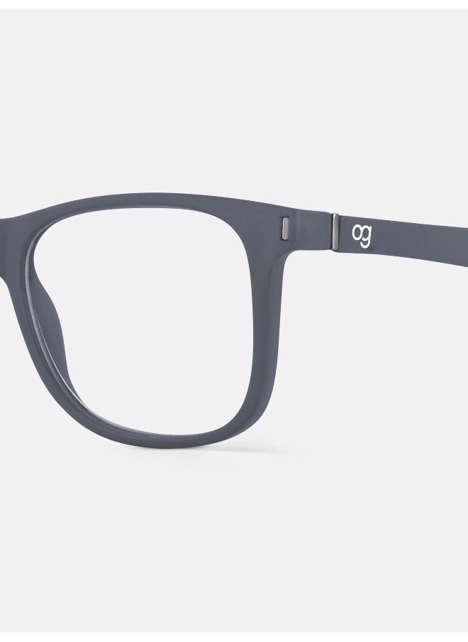 Woggles Noir Grey Square Blue Screen Glasses  - Image 2