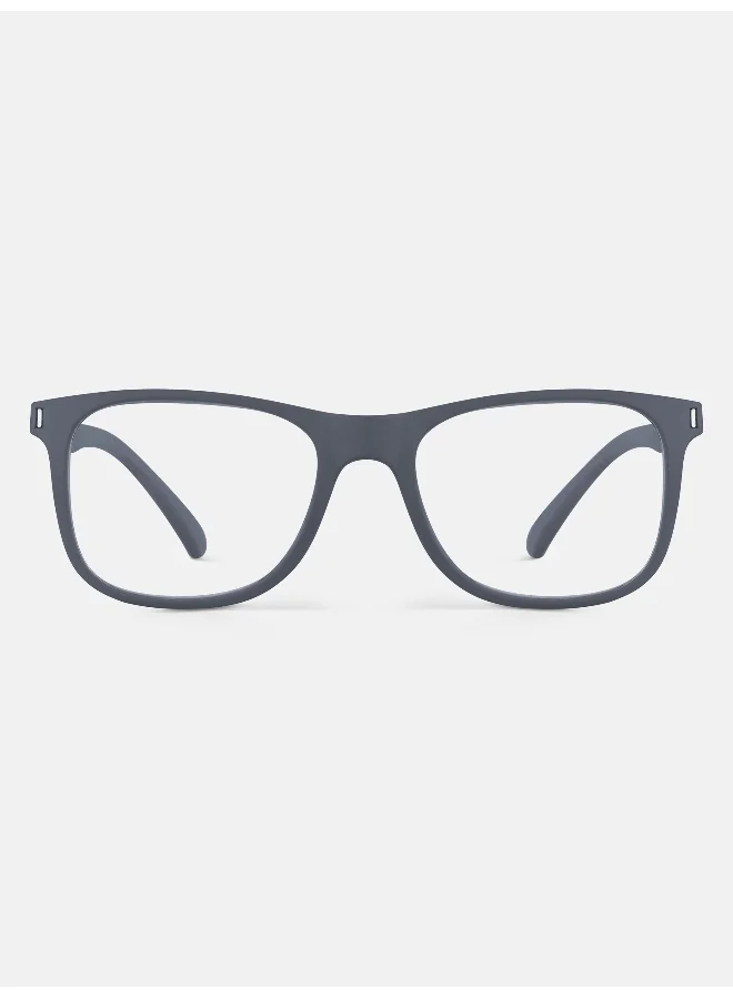 Woggles Noir Grey Square Blue Screen Glasses