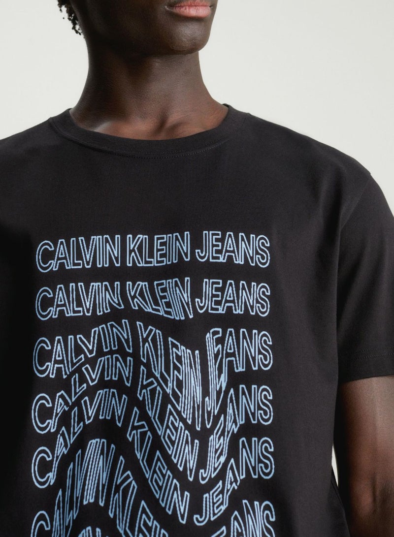 كالفن كلاين جينز تيشيرت بطبعة شعار الماركة - Image 3