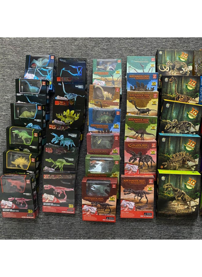 Archaeological Dinosaur Digging Fossil Toy DIY Assembled Dinosaur Skeleton Boy Jinmeida Archaeological Fossil-Color:501 Tyrannosaurus Rex  - Image 4