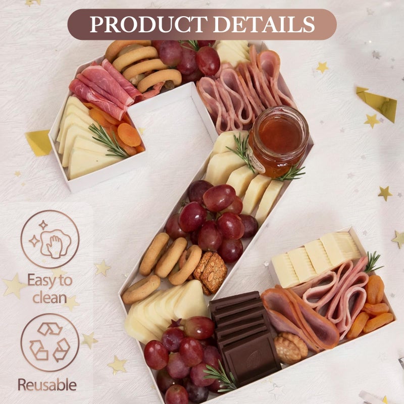 ORIENTAL CHERRY 2026 Graduation Decorations - Graduation Centerpieces for Tables - 2026 Numbers Charcuterie Board Box - 10" Serving Paper Tray Decoration for Kindergarten Preschool High School College Party Supplies - Image 3