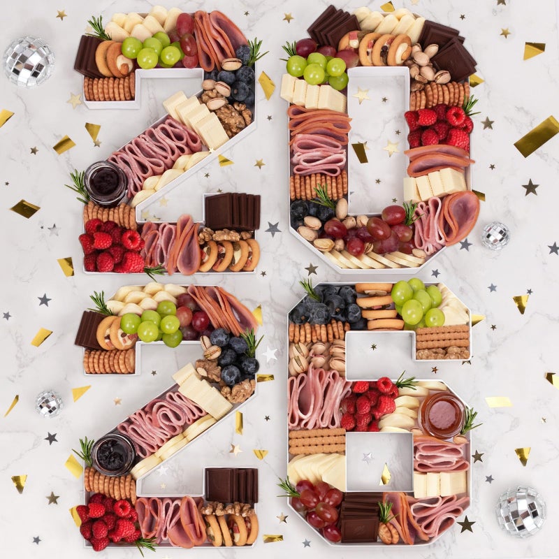 ORIENTAL CHERRY 2026 Graduation Decorations - Graduation Centerpieces for Tables - 2026 Numbers Charcuterie Board Box - 10" Serving Paper Tray Decoration for Kindergarten Preschool High School College Party Supplies - Image 1